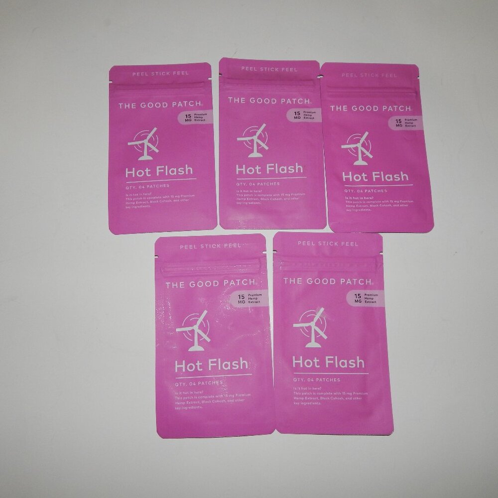 5 The Good Patch HOT FLASH Menopause Support Patches 4/Ea 20 Total Patches